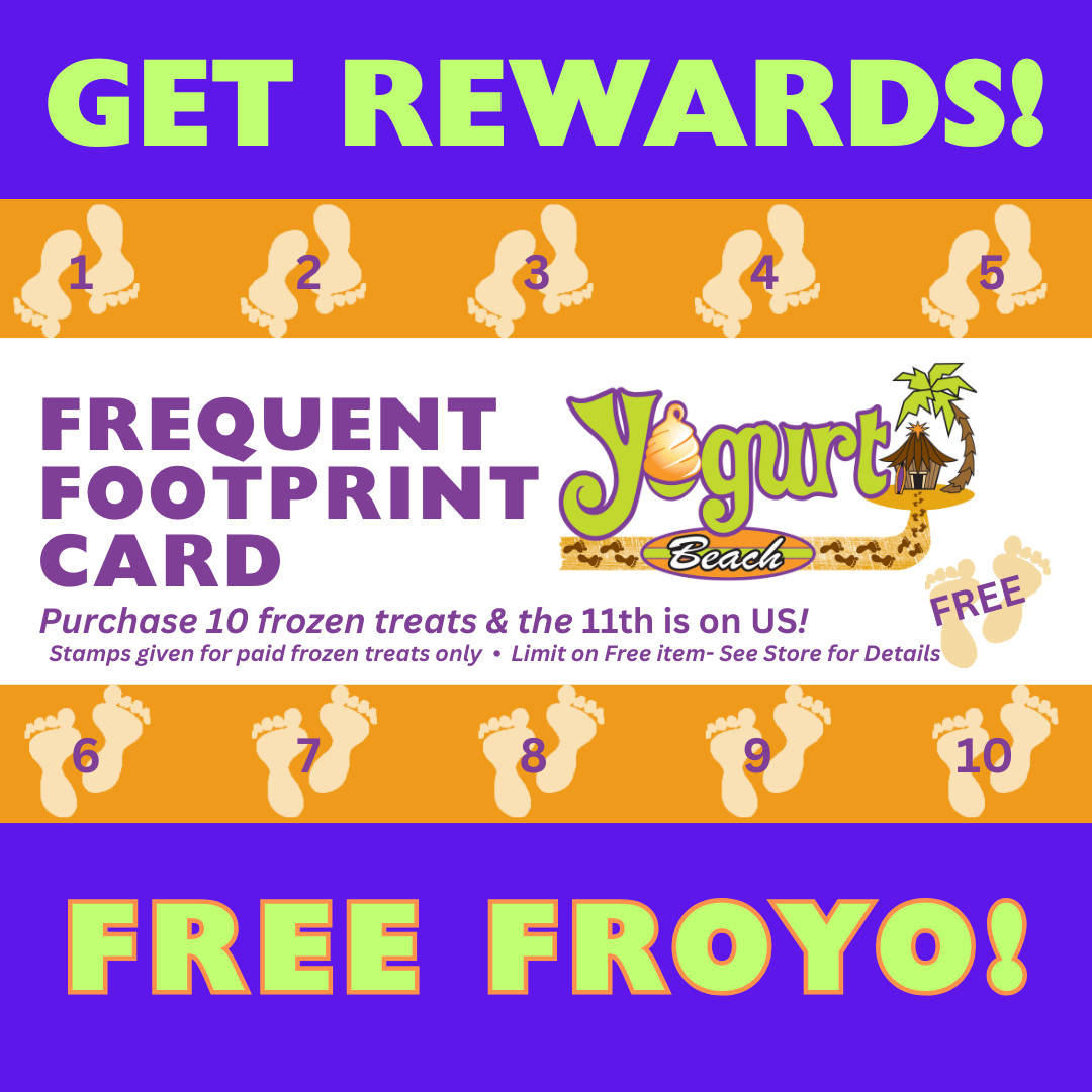 Yogurt Beach IL Loyalty Rewards Card